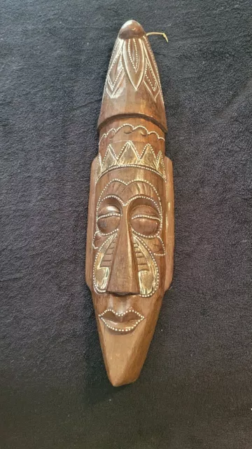 Tiki Maske 48 cm Motivmaske Hawaii Holzmaske Maske Kauai Ohau Südsee