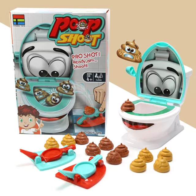 Poop Shoot-Spiel Spielzeug lustige Toilettenspiele Familienfeier interessante Ge