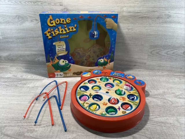 Gone Fishin’ Game - Catch a Fish as The Board Rotates - Cardinal Games EUC