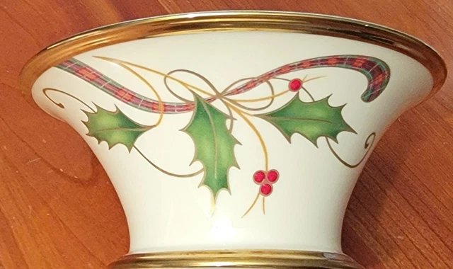 Lenox Holiday Nouveau Bon Bon Bowl 6 Inches Wide Excellent