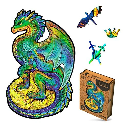 UNIDRAGON Wooden Puzzle Jigsaw, Best Gift for Adults and Children, Unique  [NEW]