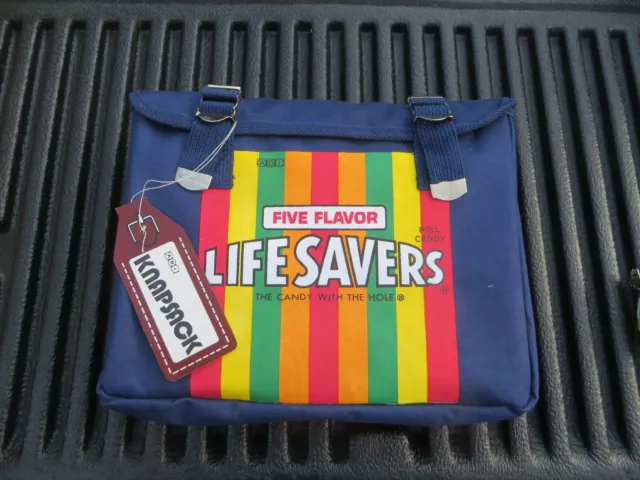 Lifesavers ADI Vintage 1980s Retro Childrens Knapsack Backpack Lunch Box NOS