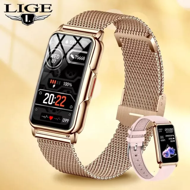 Smart Montre Femmes Smartwatch Bluetooth Appel Bracelet-Montre Hommes pour Sport