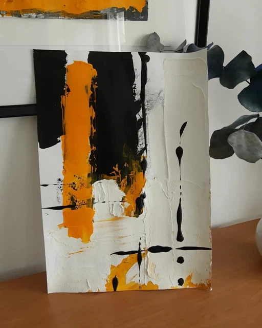 Modern abstract texture art on paper 30cm/42cm