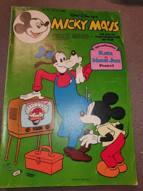 Comics, Micky Maus Hefte, Nr. 47 / Jahrgang 1980 , Walt Disney, Ehapa