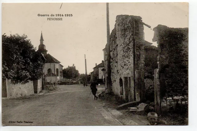 PEXONNE - Meurthe et Moselle - CPA 54 - l' église et ruines - guerre 1914/15