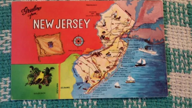 Photo Post Card Greetings From The State Of New Jersey.