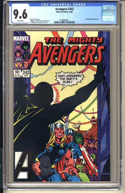 Avengers #242 CGC 9.6 WP NM+ Marvel Comics 1984 Captain America Iron Man Thor v1