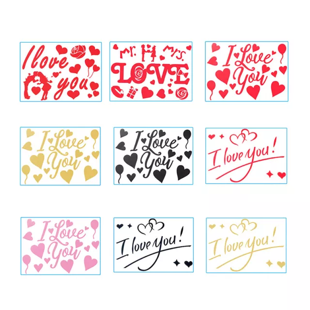 I Love  Stickers Birthday Paster For Big Transparent Balloons Decals