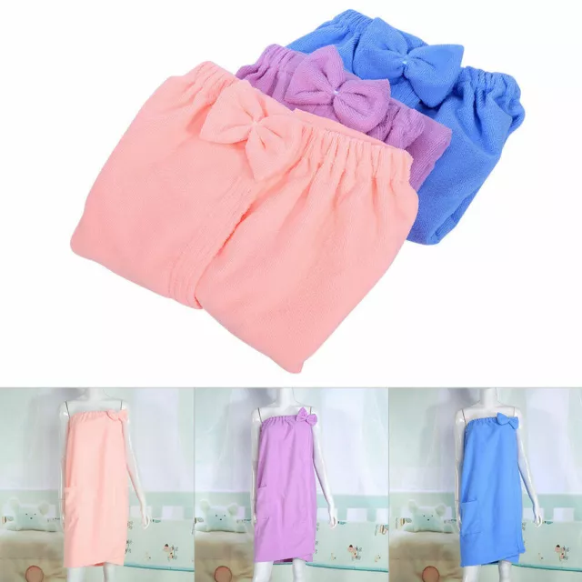 Lady Women Drying Wrap Bath Towel Shower Bathroom Bathrobe Dress For Spa Sauna