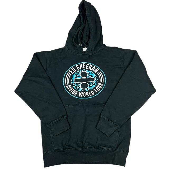 ED SHEERAN DIVIDE World Tour Men s Black Hoodie Sweatshirt Size Small 