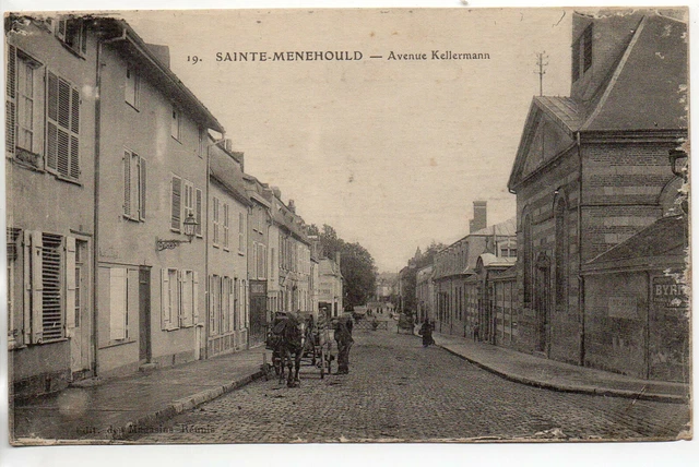 SAINTE MENEHOULD - Marne - CPA 51 - l' avenue Kellermann - Attelage