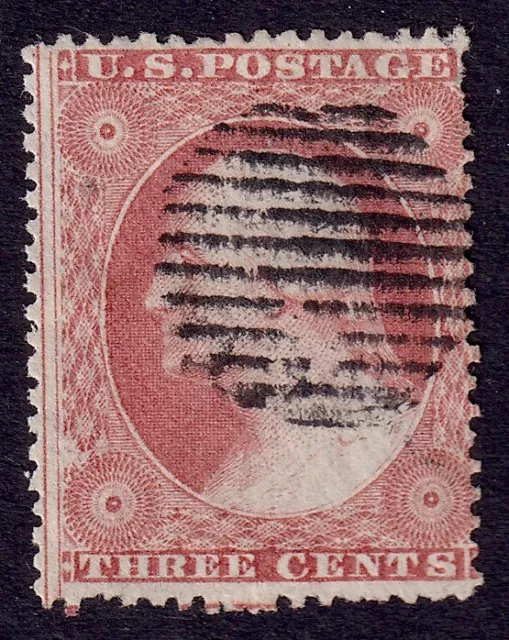 US Scott 26, 1857 Washington, 3c dull red, USED