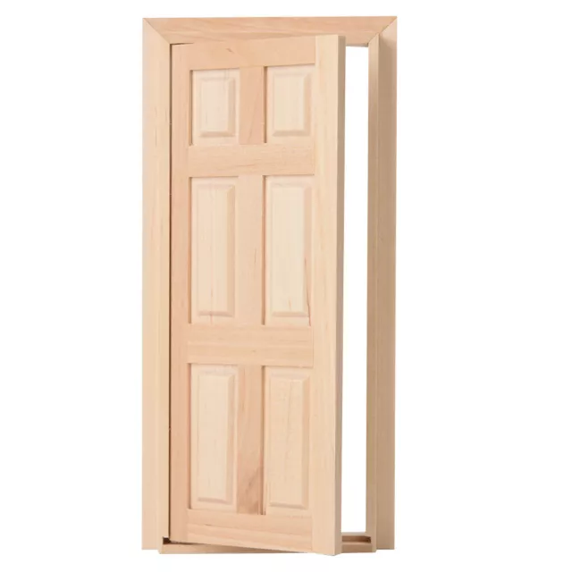 1:12 Scale Miniature Wooden Door DIY Simulation Doll House Wooden Door