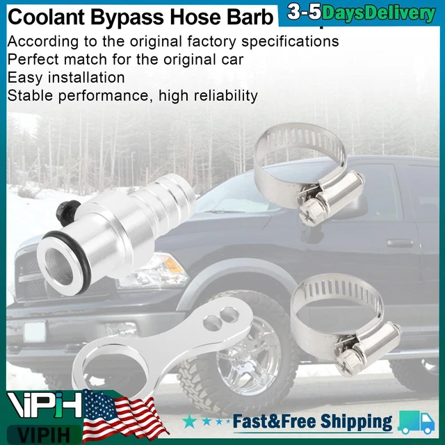 COOLANT BYPASS HOSE Barb Adapter for 20092019 Dodge Ram Cummins 26.89
