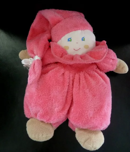 T7- Peluche Doudou Ajena Poupee Fille Lutin Rose 24/45 Cms  Excellent Etat