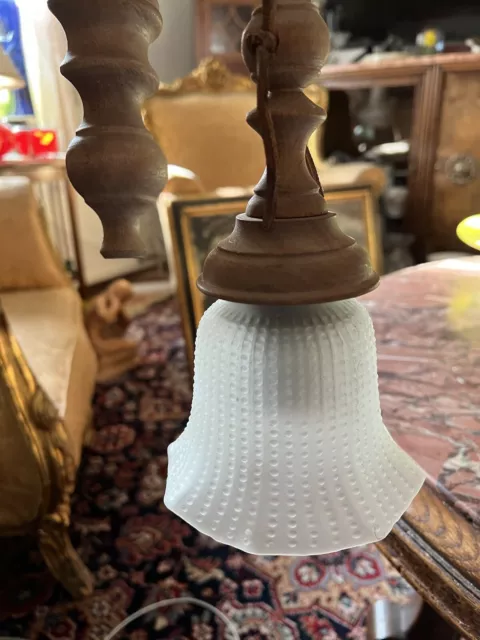 Alte Wandlampe Holz Halterung Jugendstil Lampenschirm Alte Wandlampe Holz Halterung Jugendstil Lampenschirm