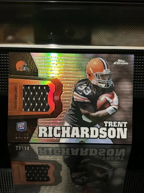 Trent Richardson ROOKIE  Topps Chrome Refractor Game Used Jersey Numbered #10/25