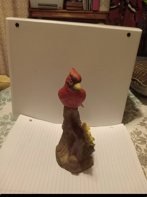 red cardinal bird figurine