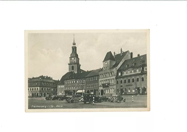 uralte AK Frankenberg in Sachsen Markt Feldpost 1941 //46