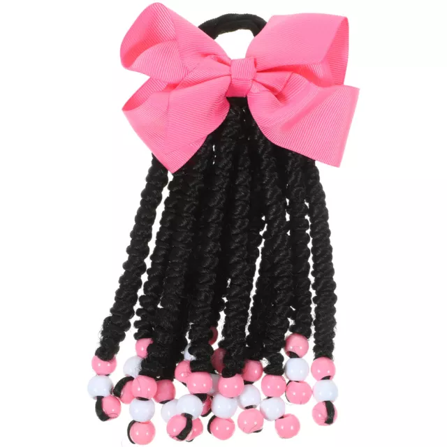 Hair Extension Ponytail Colored Beaded Bowknot Hair Extension Braided Ponytail