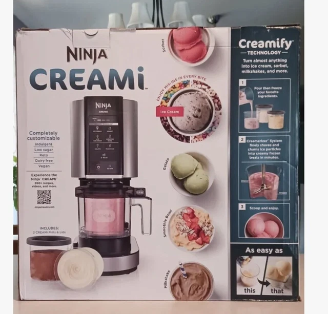NINJA CREAMI NC301 Ice Cream Maker, for Gelato, Mixins, Milkshakes