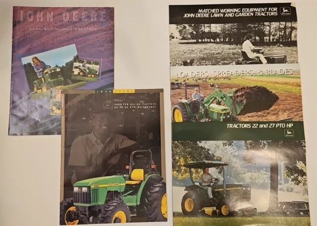 ⭐️Vintage John Deere Sales Brochures Lot Of 5 - Lawn Garden Tractors Loaders