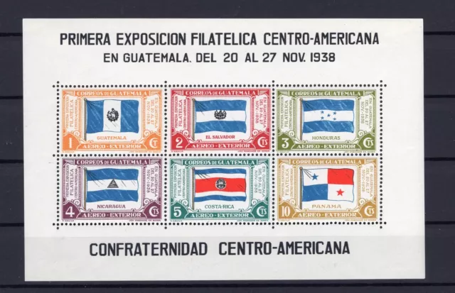 Guatemala, 1938, Sc C99 , Air Post, Nice Complete Sheet Of 6, Mlh