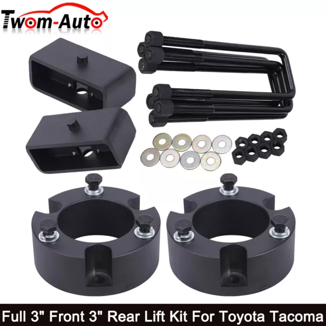 3" Front 3" Rear Full Leveling Lift Kit Fit For 2005-2021 Toyota Tacoma 2WD 4WD