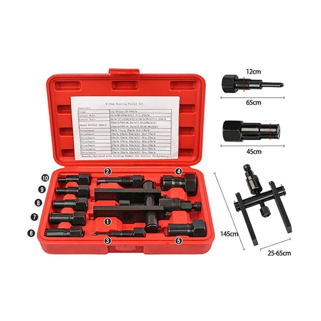 Kit D'extraction De Roulements Intérieurs Moto - 5 Tailles De Clips (9 à 23 Mm) - Pour Roues, Volants, Générateurs