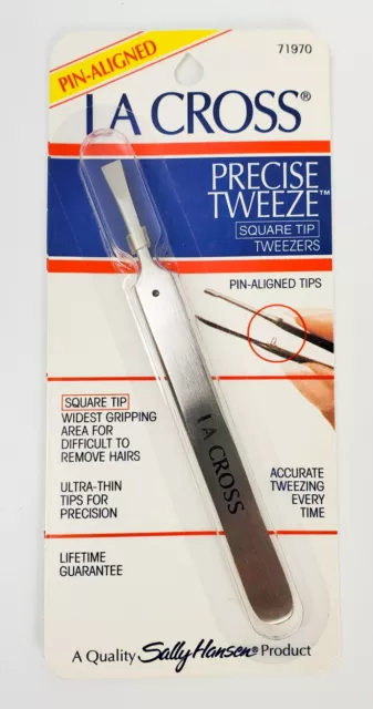 New LA CROSS Sally Hansen PRECISE TWEEZE Square Tip TWEEZERS - 71970 **RARE