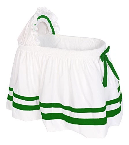 Baby Doll Bedding Bedding Modern Hotel Style Ii Bassinet Skirt Green
