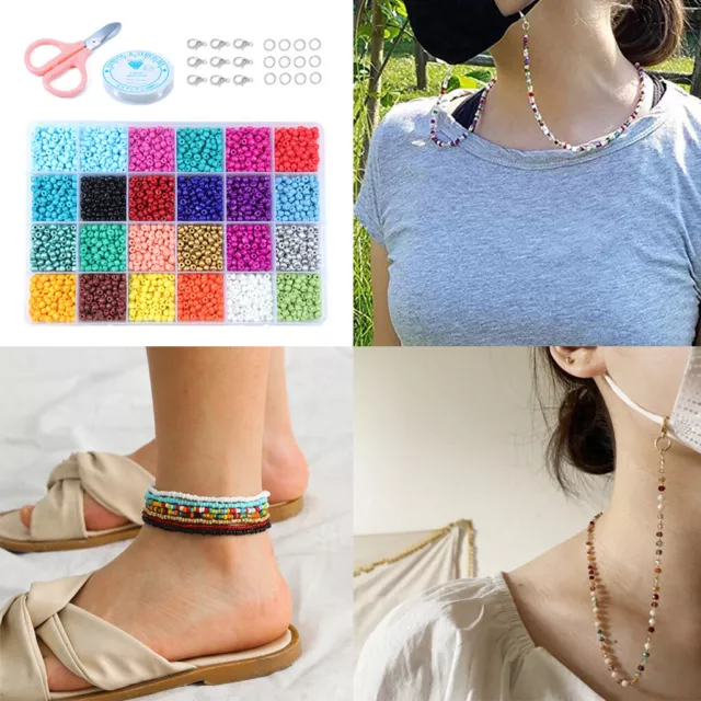 14523   Glas  Bead Schmuck Herstellung Kit für DIY Halskette Armband