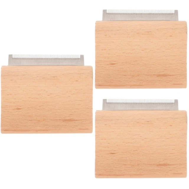3 PCS Râteau À Sous- Brosse À Cheval En Bois Outils De Nettoyage Épilation