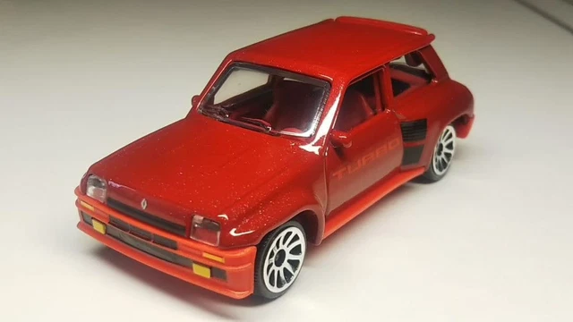 Majorette Renault 5 Rouge Métallisé - Miniature Rare Et Vintage