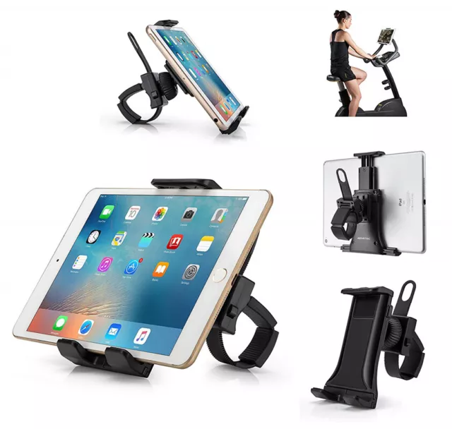 Portable Tablet Holder for Indoor Gym Handlebar on Exercise Bikes/Treadmills/Car