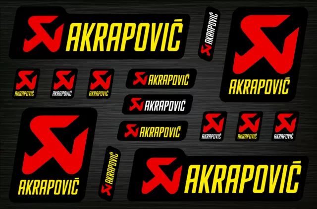 Akrapovic  Adesivi per decalcomanie Exhaust Set di grafica Stickers Decals /582