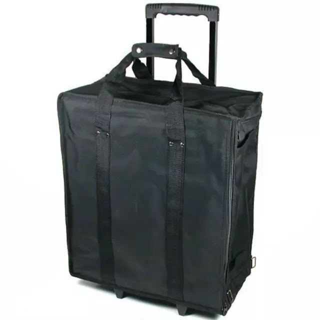 New Large Jewelry Display Box black Carrying Travel Case w/ Wheels