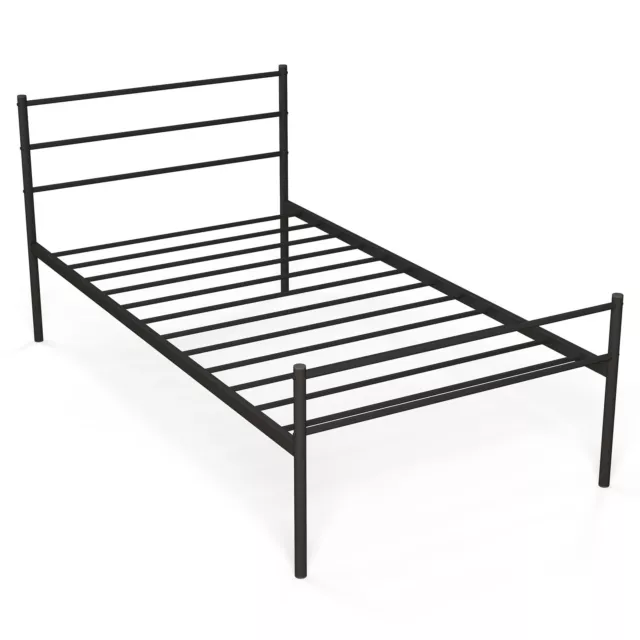3ft Single Size Metal Bed Heavy Duty Platform Bed Frame With Headboard £47 95 Picclick Uk