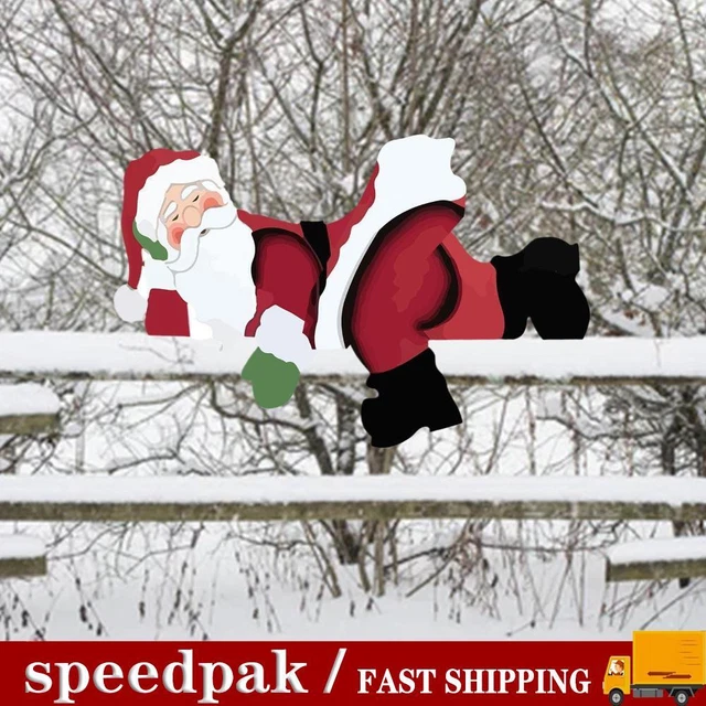 Weihnachtsgarten Zaun Peeker Weihnachtsmann, Elch, Schneemann Weihnachtsdekoration Outdoor N7M2