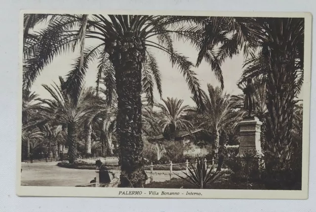 72901 Cartolina - Palermo - Villa Bonanno - fp vg 1935