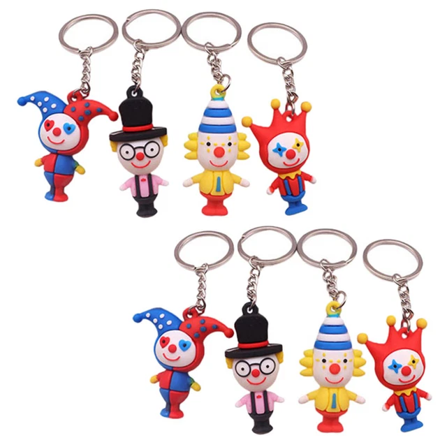 8 Pcs Handtasche Clown-Schlüsselanhänger Schlüsselbund-Anhänger Obst