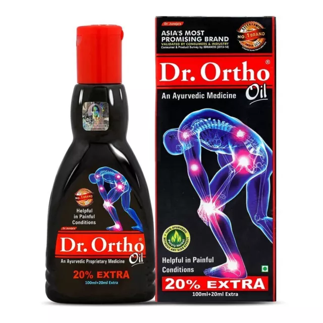 Dr Ortho Ayurvedic Pain Relief  Oil - 100ml+20ml Extra (Pack Of 1)