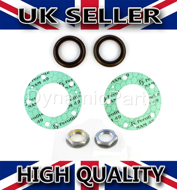 FOR FORD TRANSIT Mk7 Rear Axle Half Shaft Gaskets + Hub Seals + Nuts