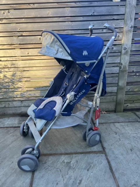 Maclaren Techno XT Stroller - Blue & Grey