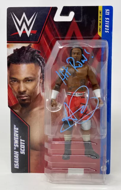 ISAIAH “SWERVE” SCOTT SIGNED WWE Series 125 Wrestling Figure Autograph JSA COA