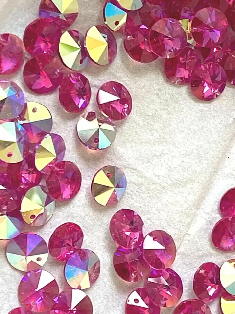 Swarovski Crystals - 20 Fuchsia Pink 8 mm - Faceted  Art.6200 Corona - Austria