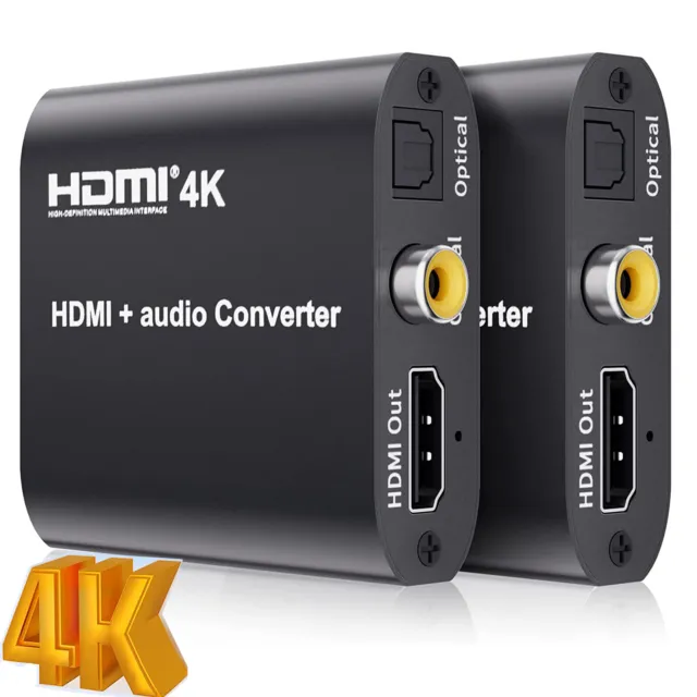 4K HDMI Audio Extractor Splitter HDMI to Toslink SPDIF Coaxial Digital Converter