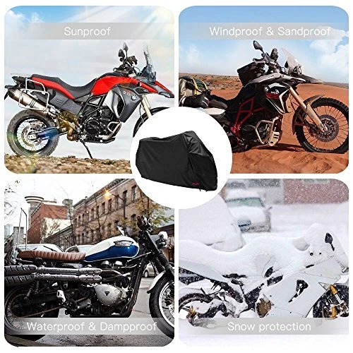Housse de Protection pour Moto Couverture Imperméable en Polyester (245 * 105 * 3