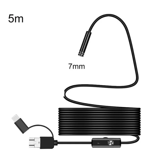 3 in 1 USB Type-C Endoscopes Inspections Borescope 5.5/7/8mm Lens HD Camera I F.